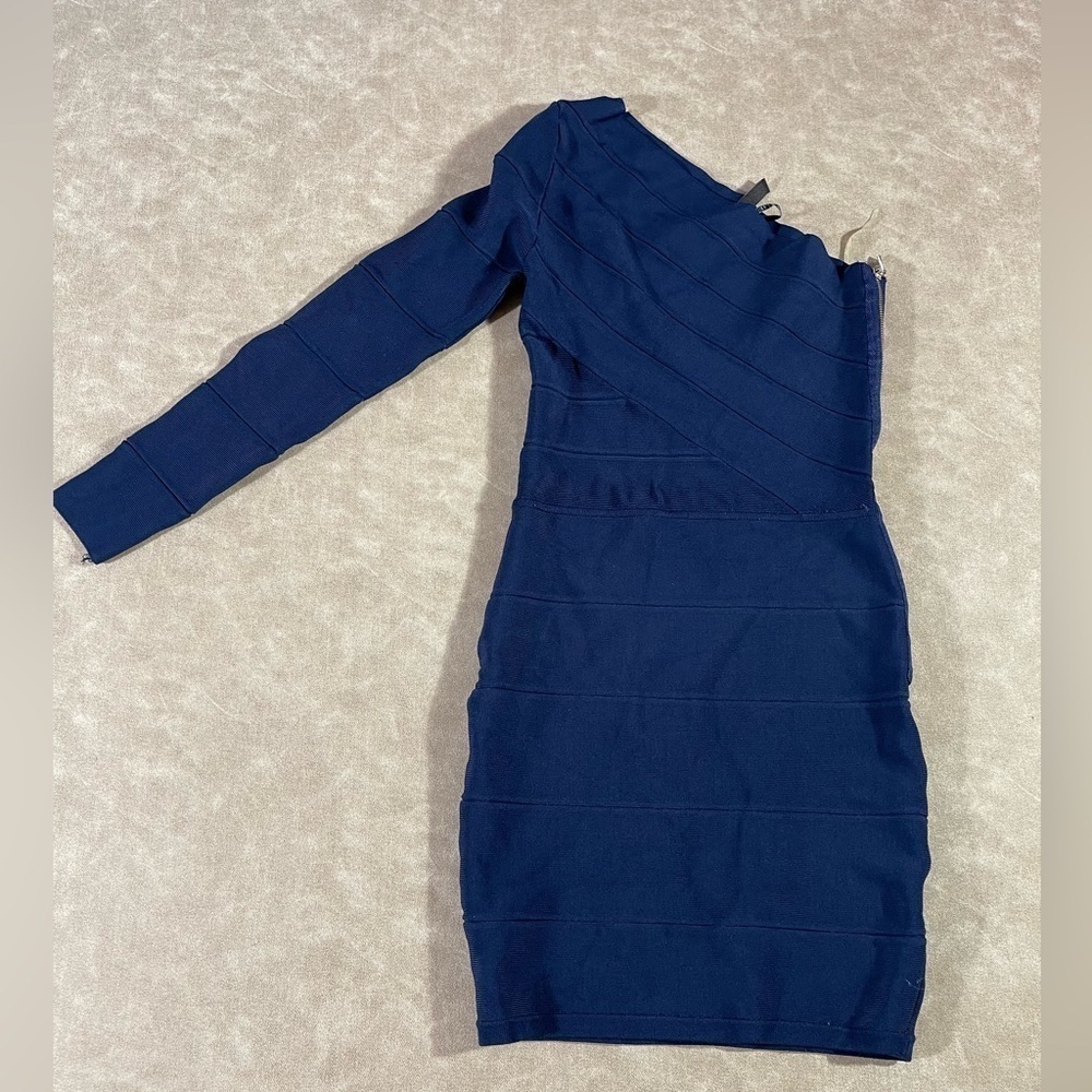 Guess By Marciano Navy Blue One Shoulder‎ Stretch Dress Women’s XS